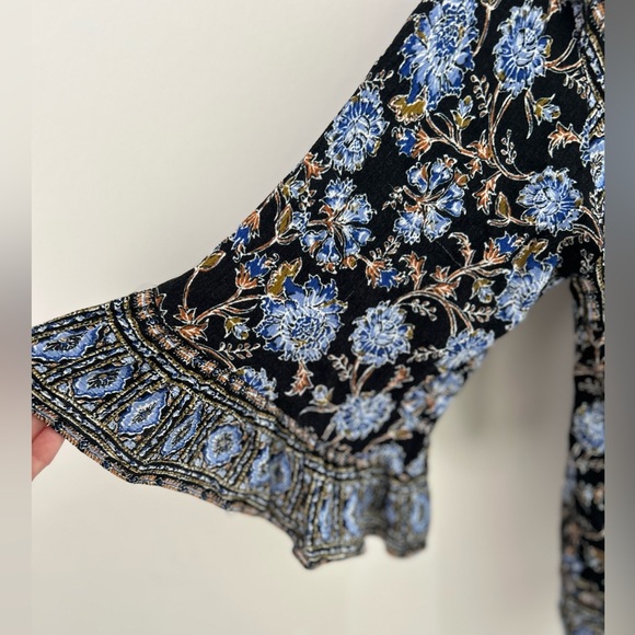 Free People Anthropologie Moonlight Dance Dress Tunic Boho Bohemian Flora XS - Picture 13 of 14